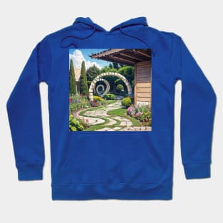 Garden Illustration with a Hidden Emoji Hoodie